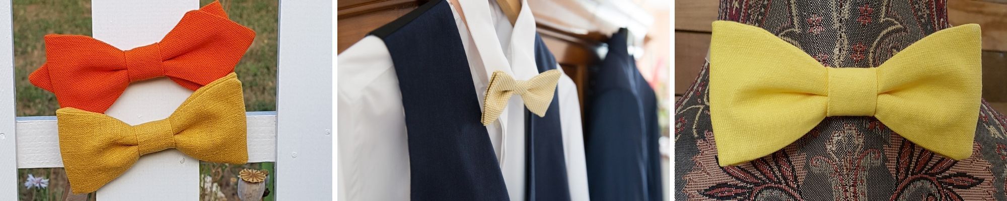 noeud papillon jaune homme pour mariage Image