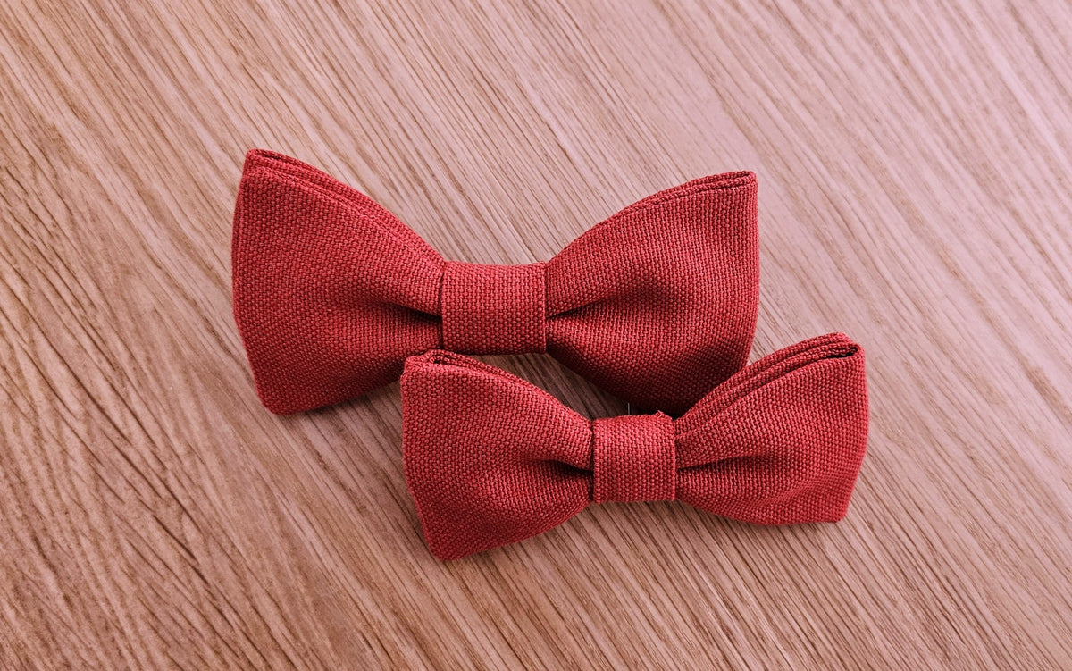 Noeud papillon orange brique - Effet Noeud Pap