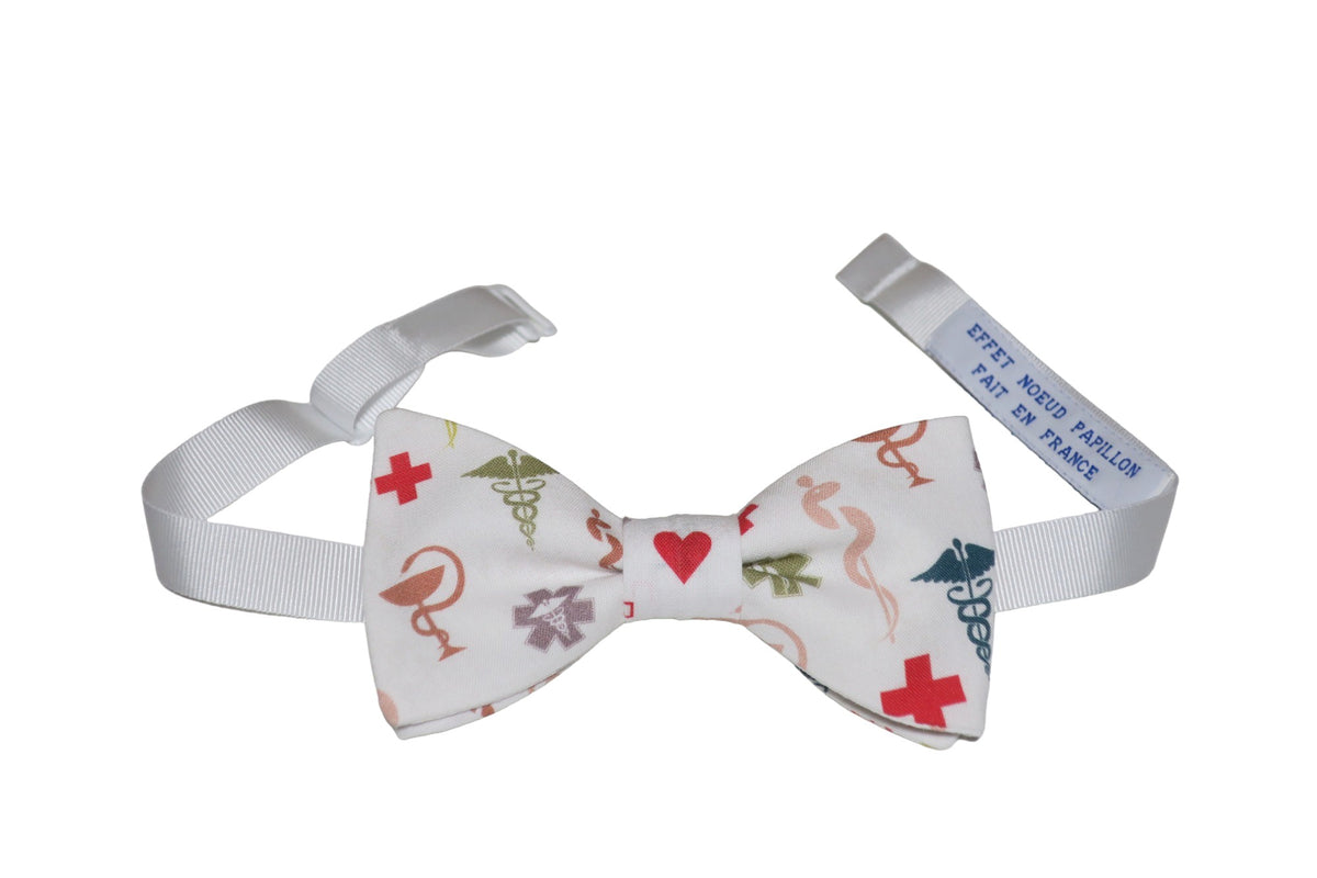 Noeud papillon blanc Motif médical