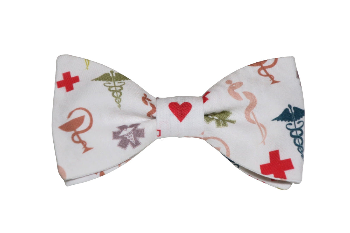 Noeud papillon blanc Motif médical