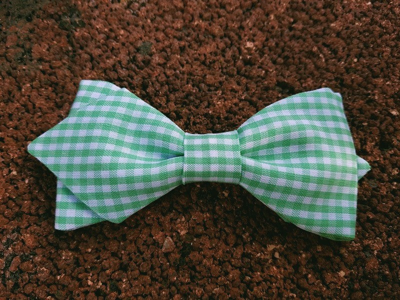 Noeud papillon vichy vert jade - Effet Noeud Pap