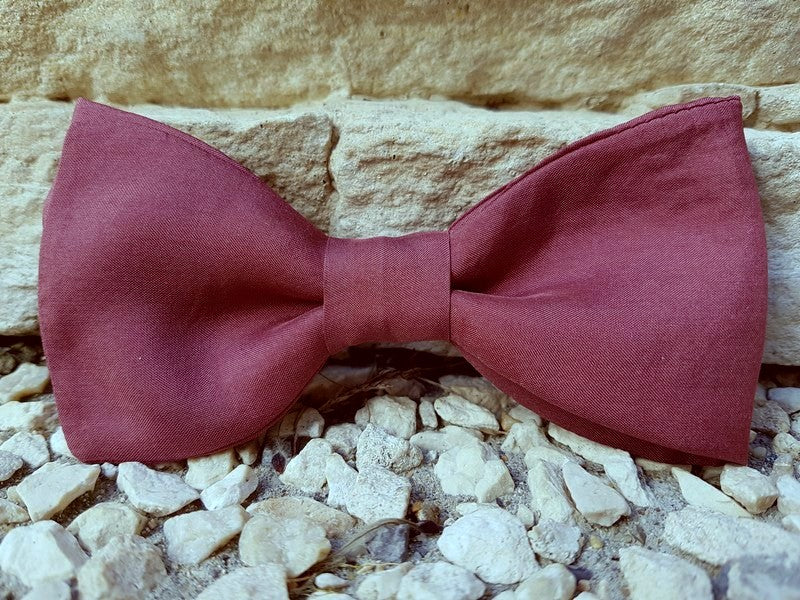 Noeud papillon soie rose framboisé - Effet Noeud Pap