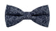 Nœud papillon liberty bleu marine à motif floral.