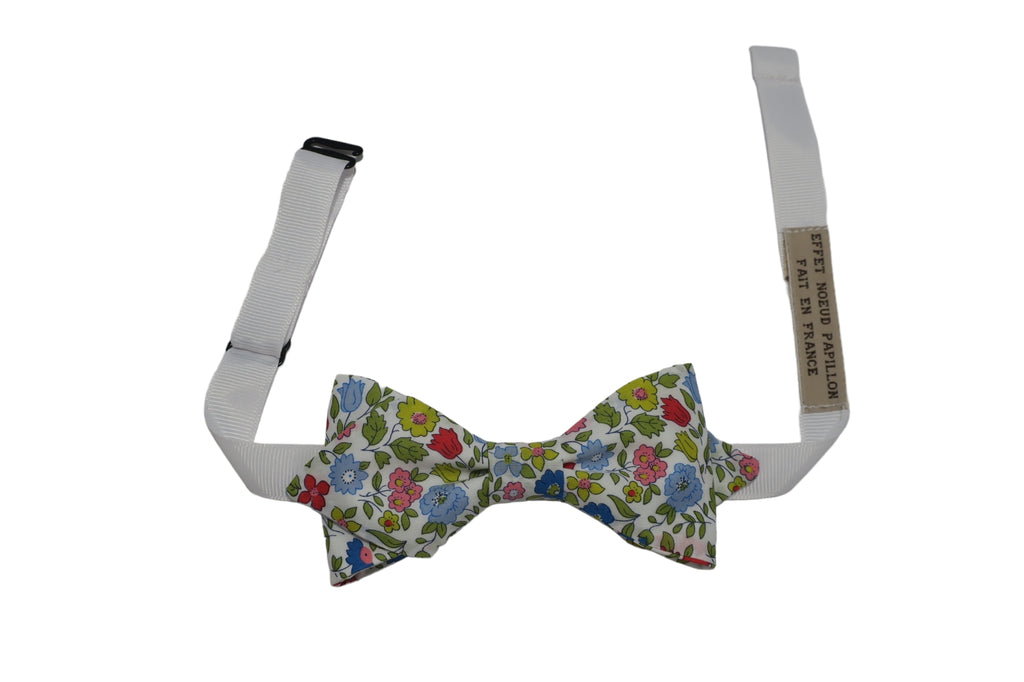 Noeud papillon fleuri multicolore - Effet Noeud Pap