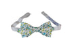 Noeud papillon fleuri vert et jaune