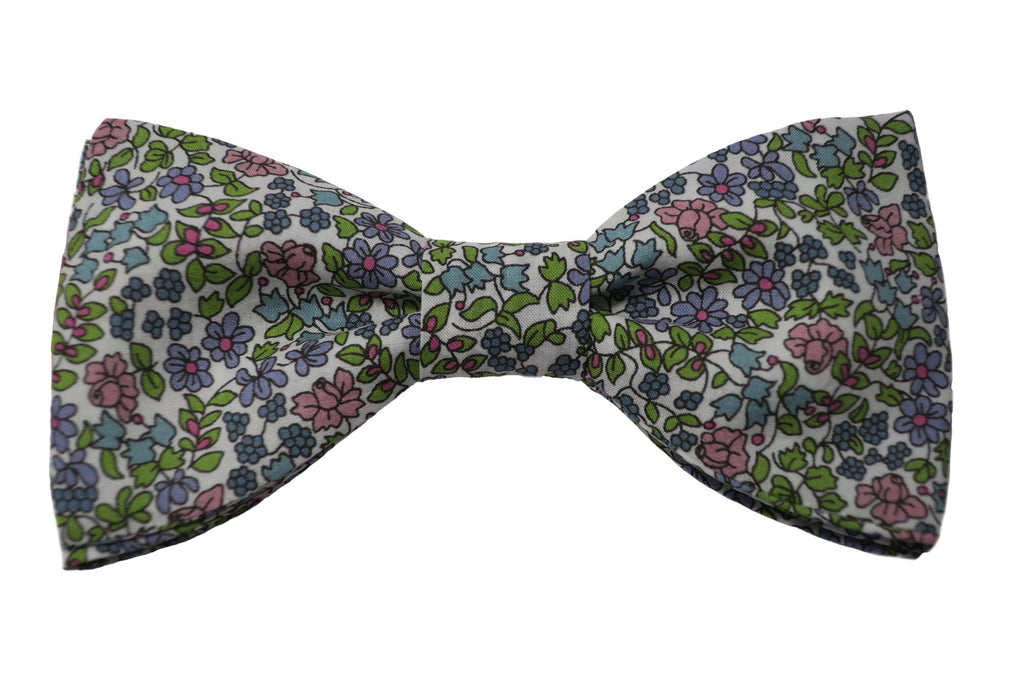 Noeud papillon Liberty rose et mauve - Effet Noeud Pap