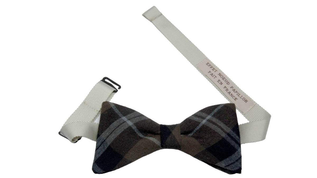 Noeud papillon à carreaux bruns et noirs - Effet Noeud Pap
