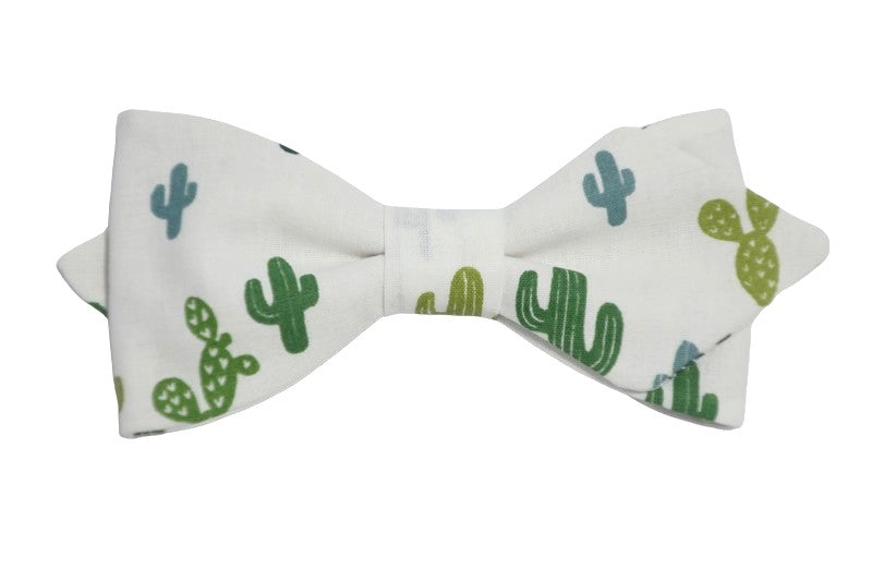 Noeud papillon motif Cactus vert - Effet Noeud Pap