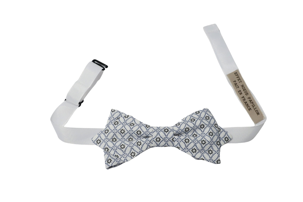 Noeud papillon japonais Shippô blanc