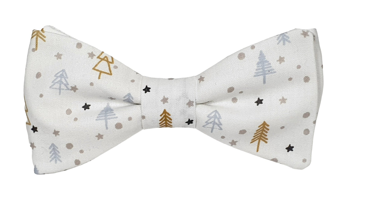 Noeud papillon motif sapin de Noël clair