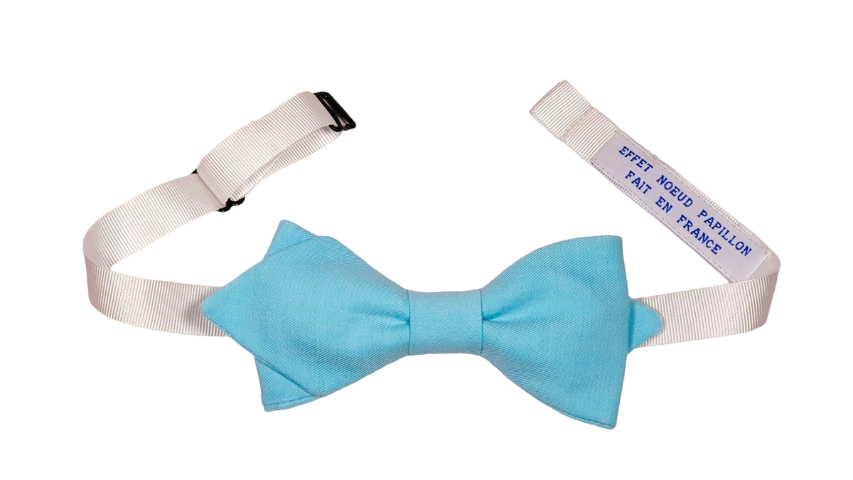 Noeud papillon bleu azur