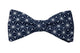 Noeud papillon bleu étoiles blanches motif japonais