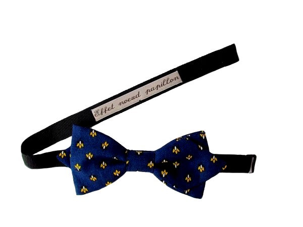Noeud papillon provençal marine calissons jaunes - Effet Noeud Pap