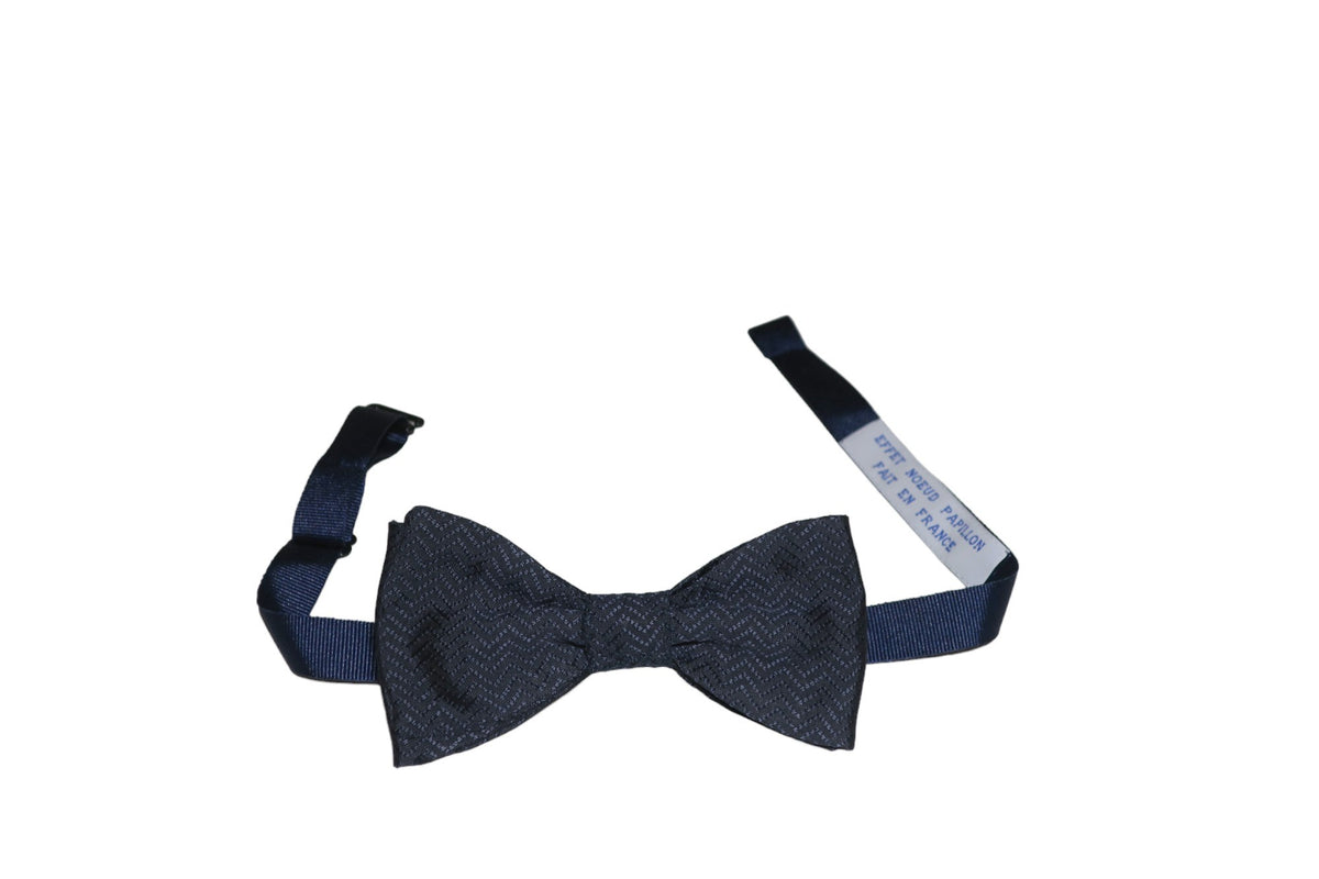 Noeud papillon bleu cobalt chevrons ton sur ton - Effet Noeud Pap