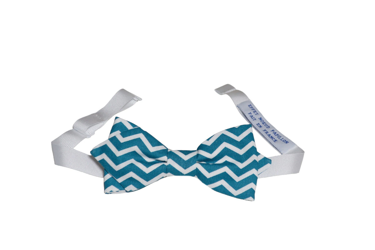 Noeud papillon imprimé Arty bleu pétrole