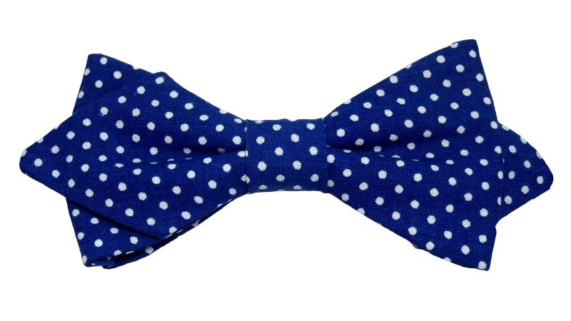 Noeud papillon bleu roi à pois blancs - Effet Noeud Pap