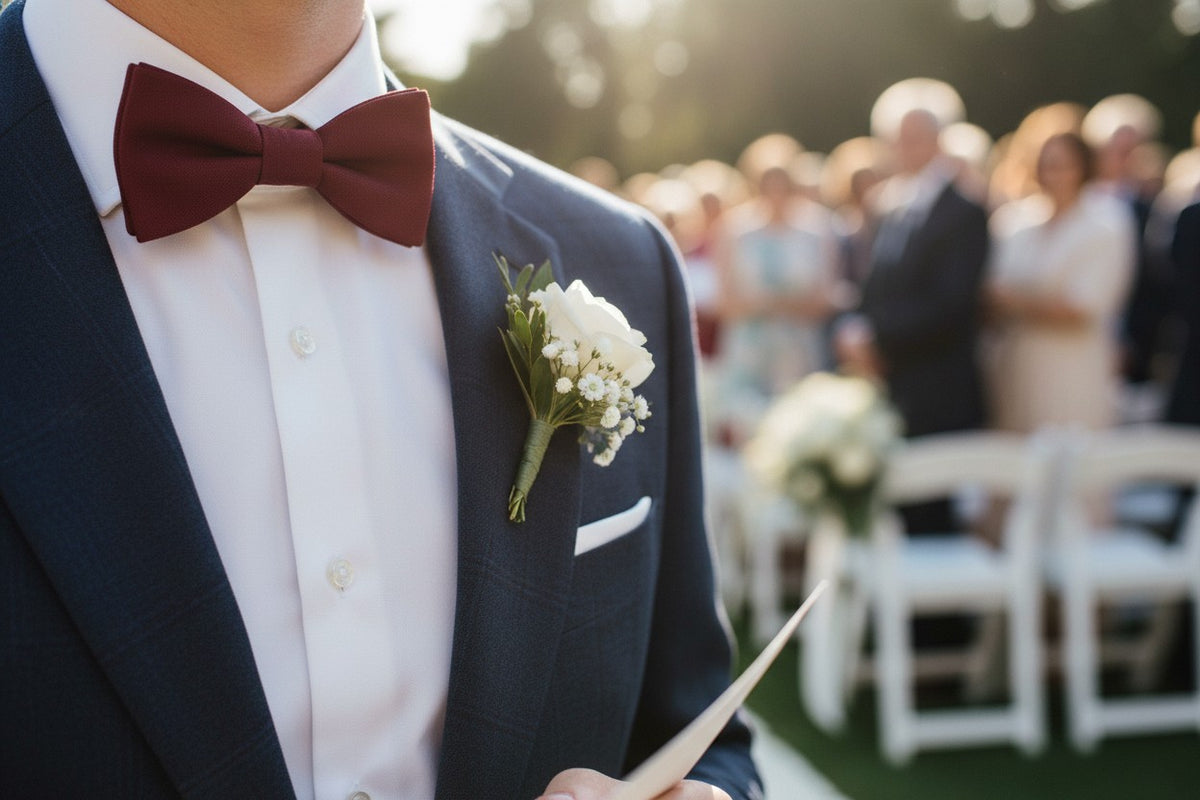 Noeud papillon bordeaux