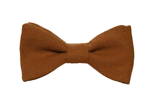 Noeud papillon lin cannelle