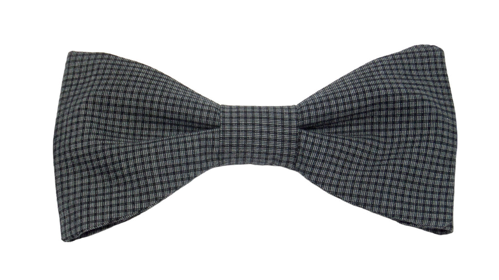 Noeud papillon à carreaux gris ardoise et noirs - Effet Noeud Pap