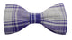 Nœud papillon carreaux gris violet