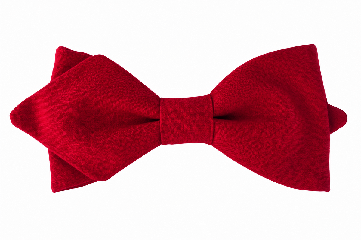 Noeud papillon rouge coquelicot