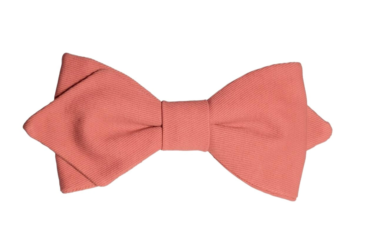 Nœud papillon corail en coton.