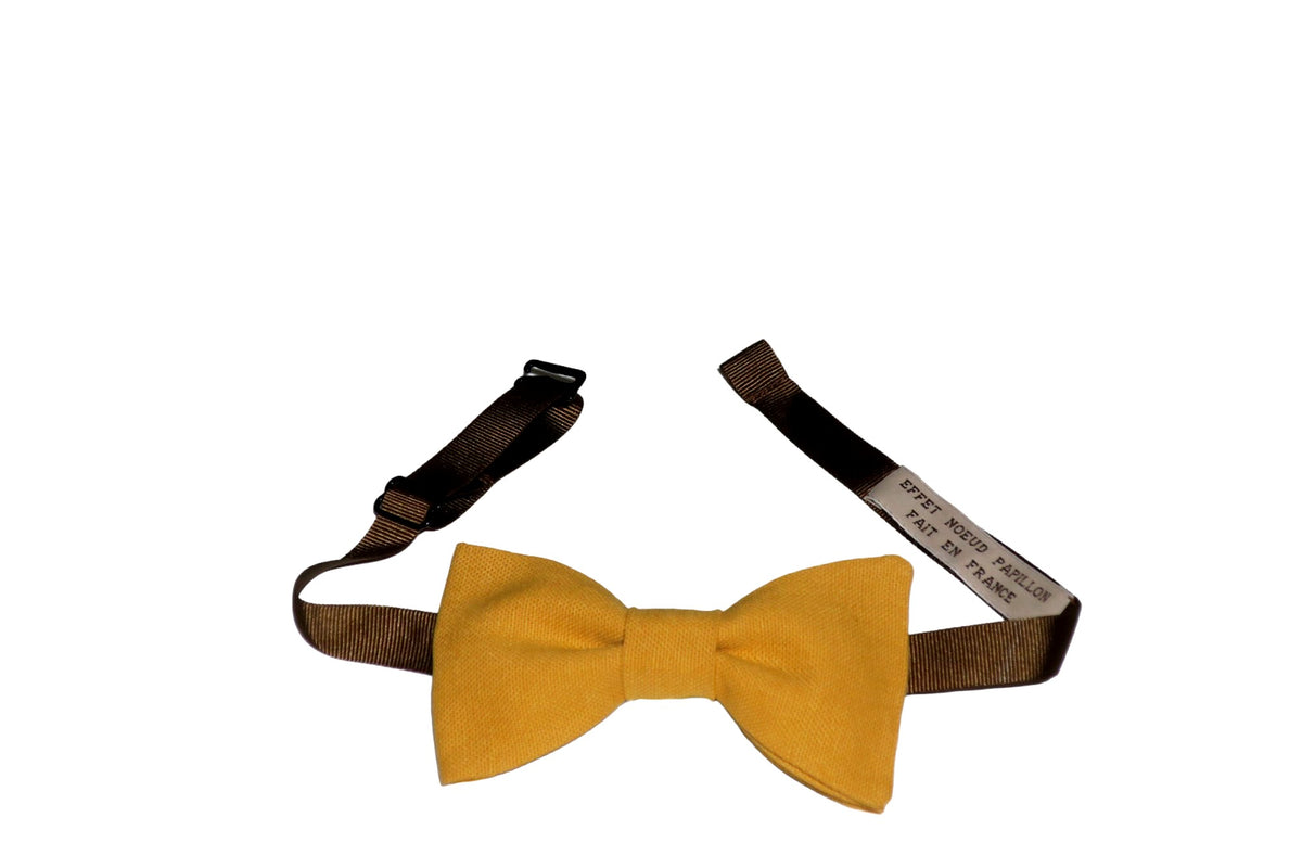 Noeud papillon jaune curcuma
