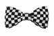 Nœud papillon motif damier bicolore noir et blanc, style unique et audacieux