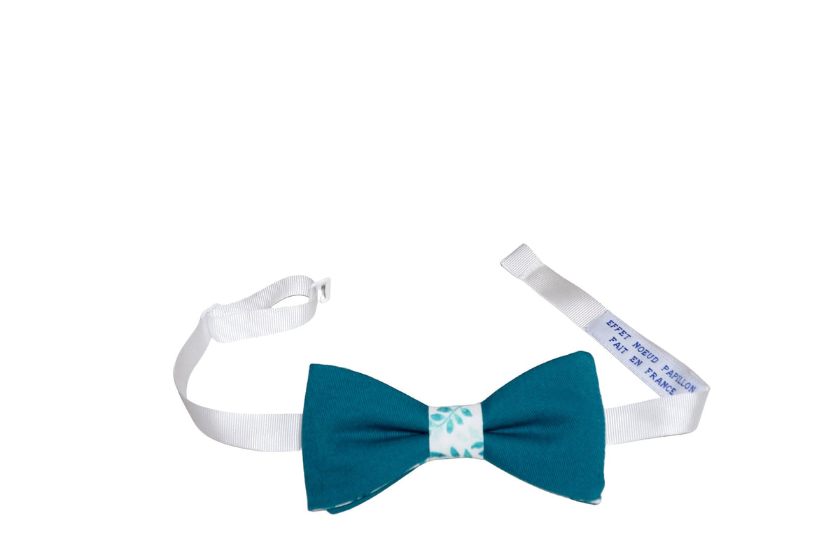 Noeud papillon Double - Feuillage / Vert canard