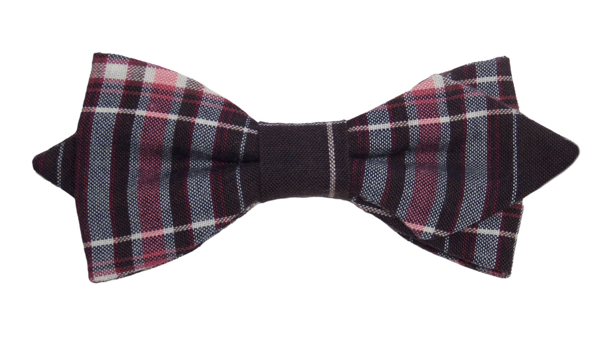 Noeud papillon écossais prune - Effet Noeud Pap