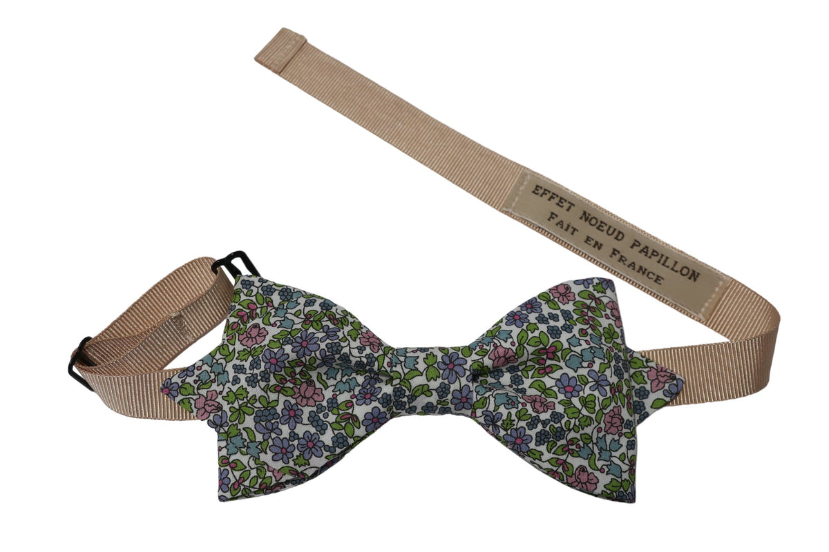 Noeud papillon Liberty rose et mauve - Effet Noeud Pap