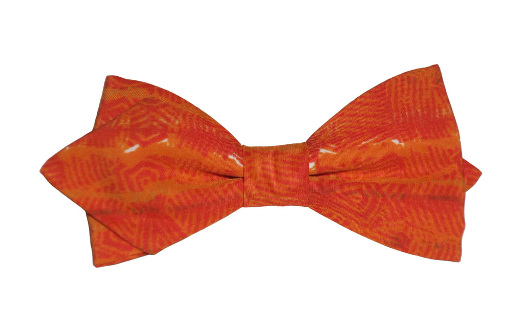 Noeud papillon graphique orange citrouille - Effet Noeud Pap