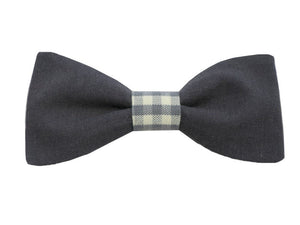 Nœud papillon gris charbon