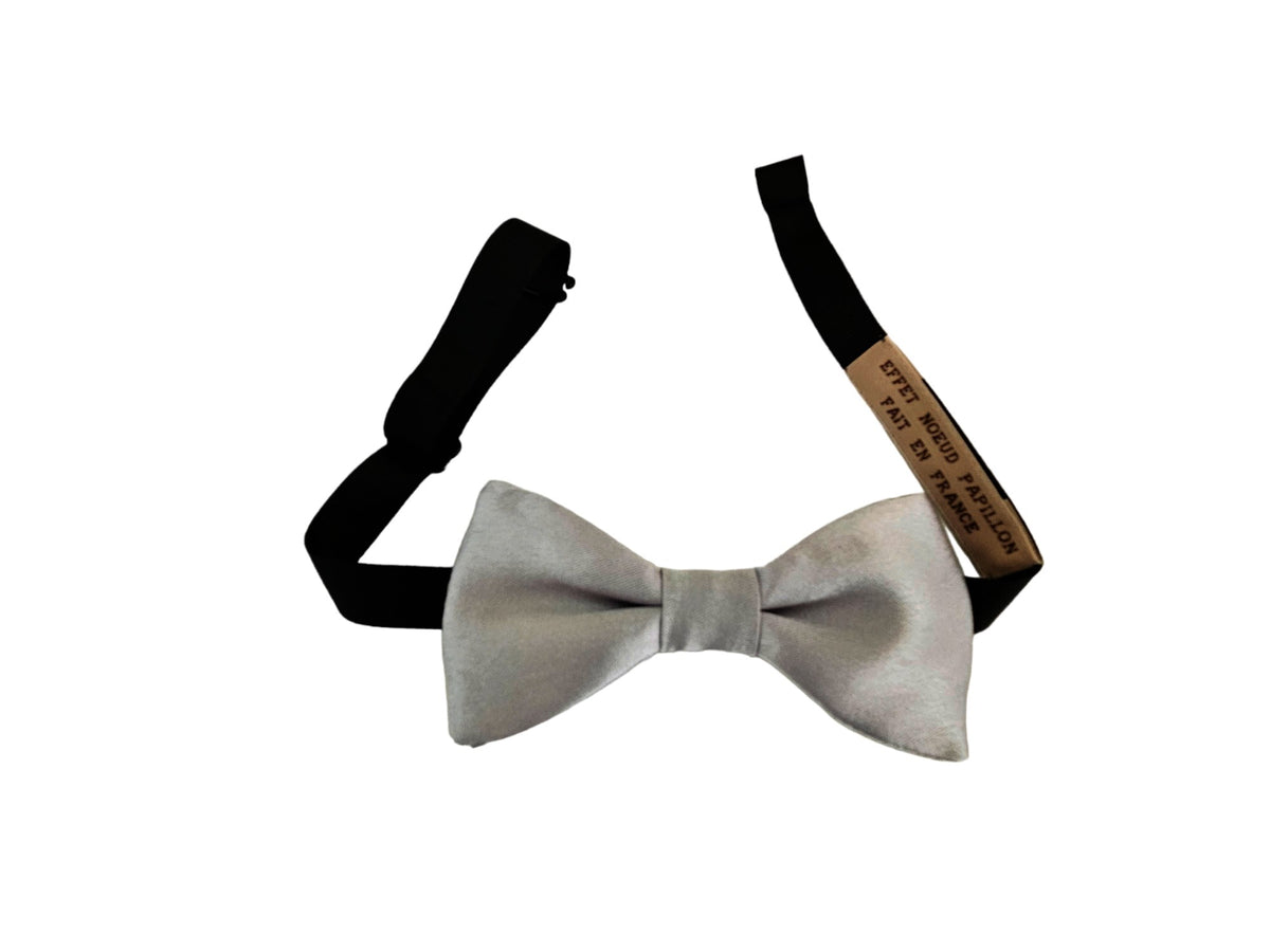 Noeud papillon gris argenté - Effet Noeud Pap