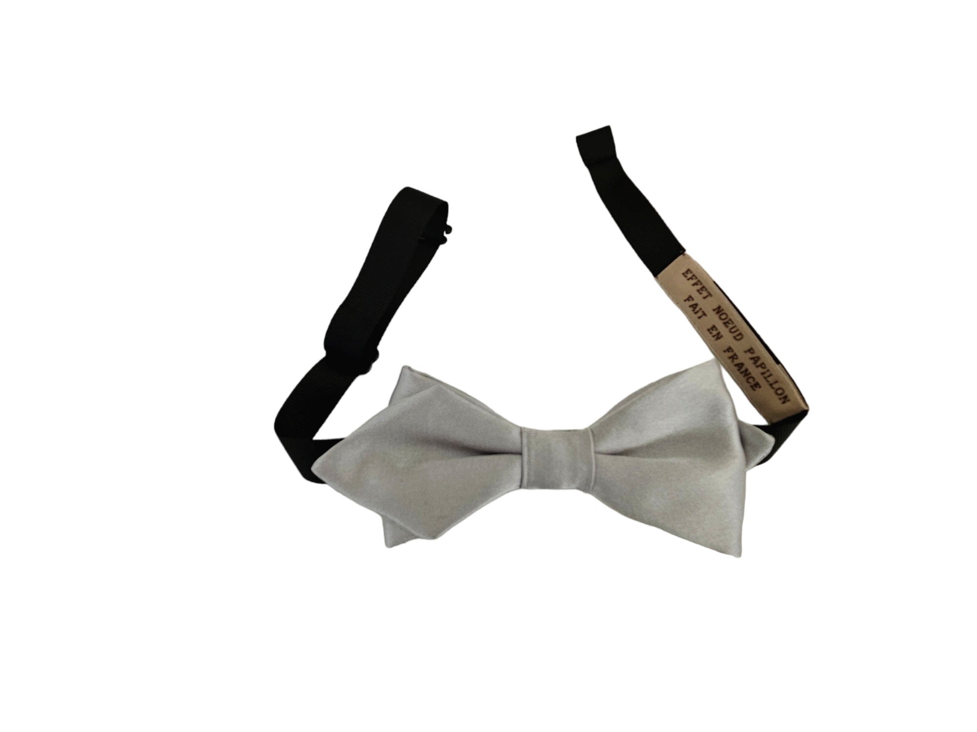 Nœud Papillon Argenté Métallisé - Largeur 10 Cm - Polyester - Pour Soirée, Bal, Carnaval, Déguisement