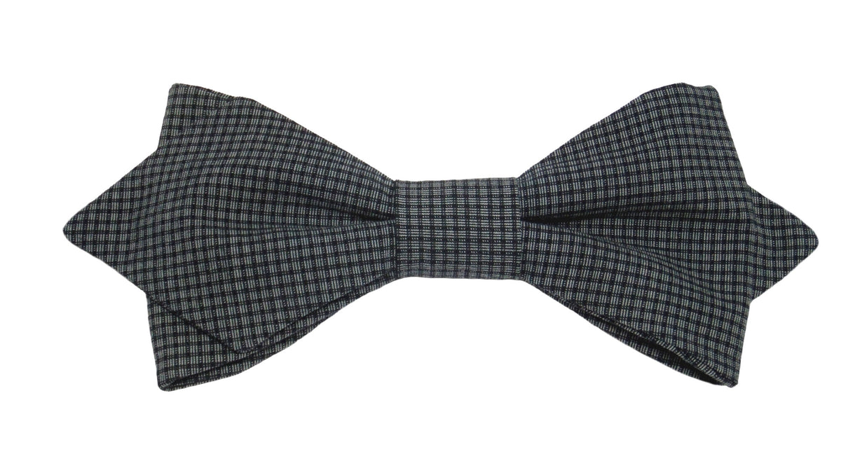 Nœud papillon carreaux gris ardoise et noirs