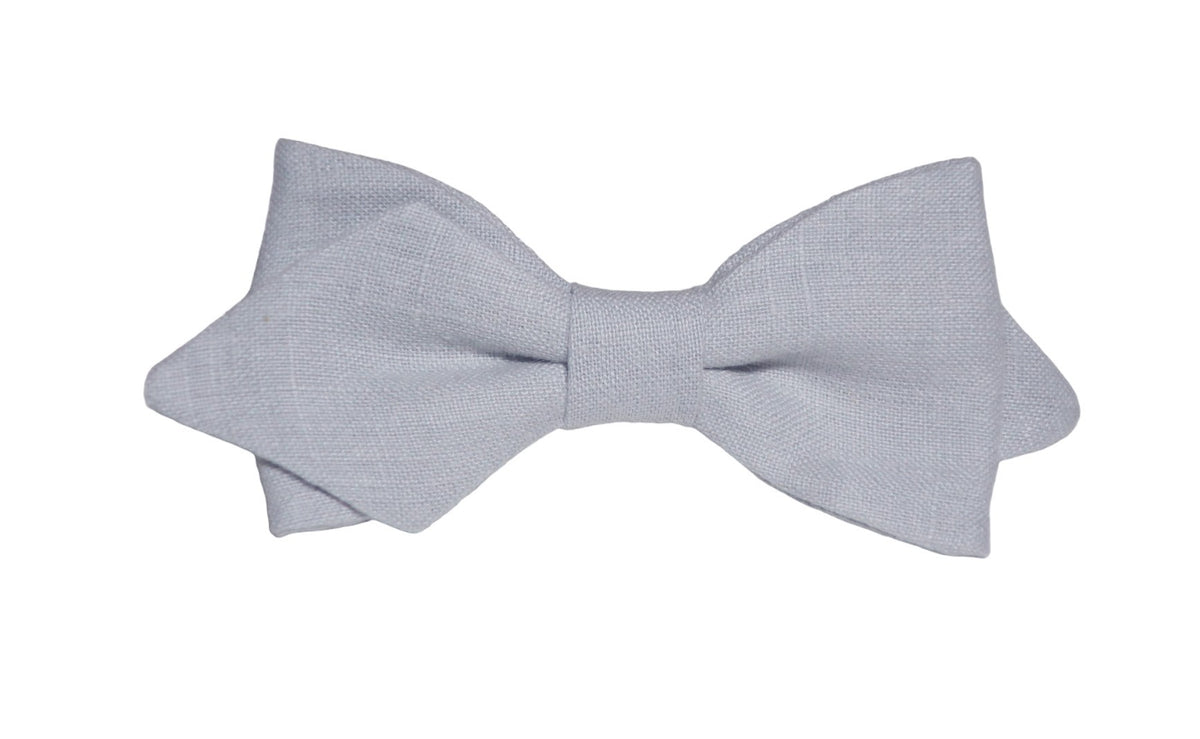 Noeud papillon gris pastel en lin - Effet Noeud Pap