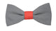 Noeud papillon gris mastic et corail - Effet Noeud Pap
