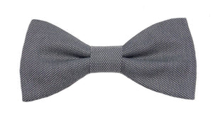 Nœud papillon gris motifs noirs 