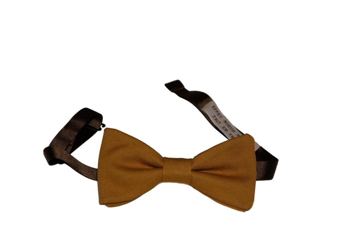 Noeud papillon jaune curry - Effet Noeud Pap