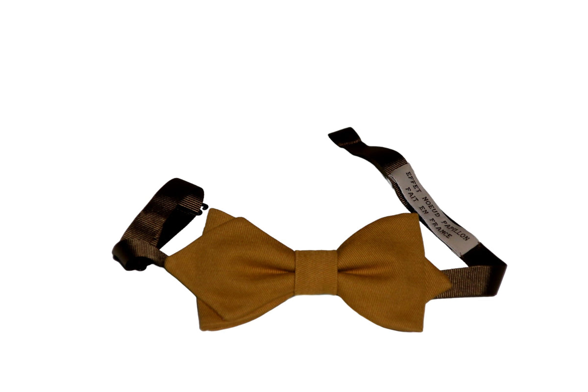 Noeud papillon jaune curry - Effet Noeud Pap