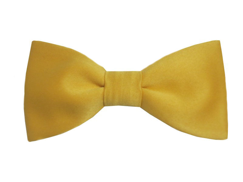 Noeud papillon jaune mangue satiné - Effet Noeud Pap