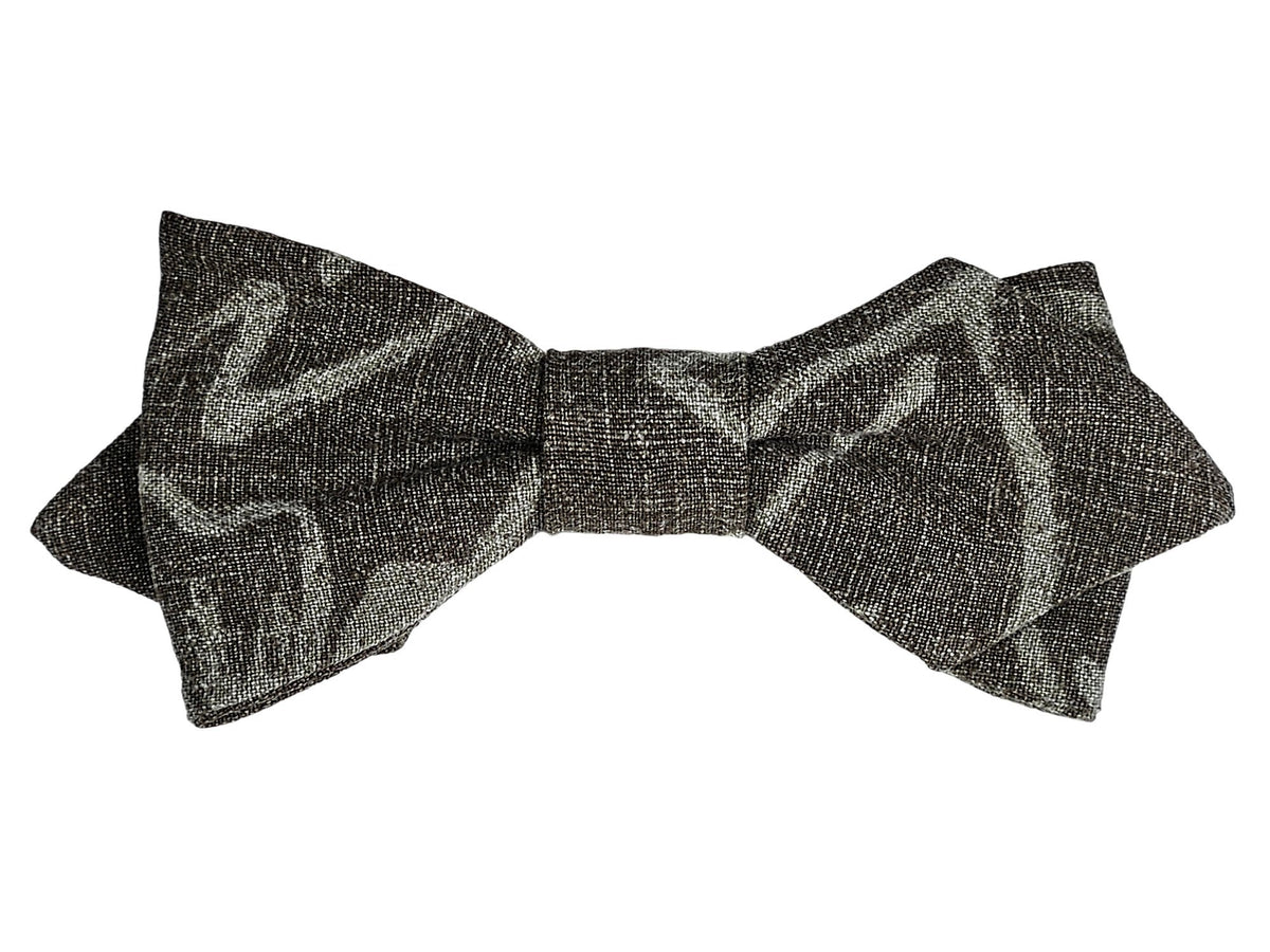 Noeud papillon kaki motifs vert clair - Effet Noeud Pap