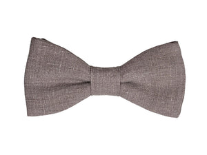 Nœud papillon lin taupe