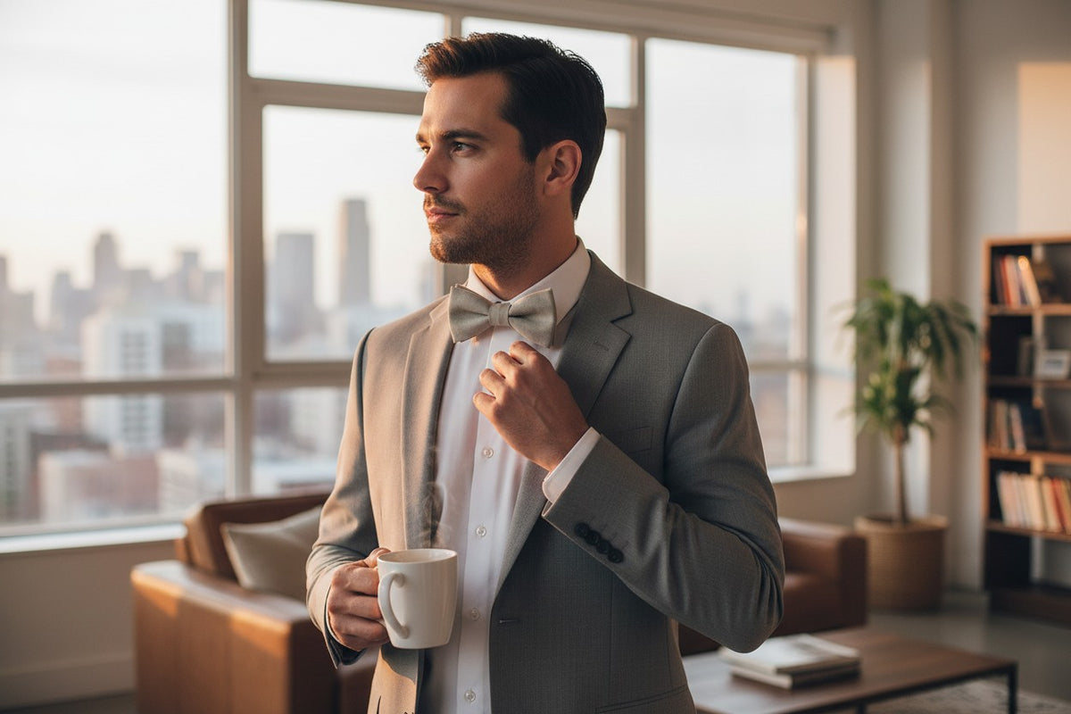 Noeud papillon vert lichen