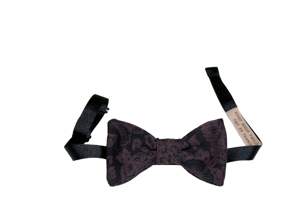Noeud papillon noir et violet - Effet Noeud Pap