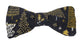 Noeud papillon motif sapin de Noël sombre