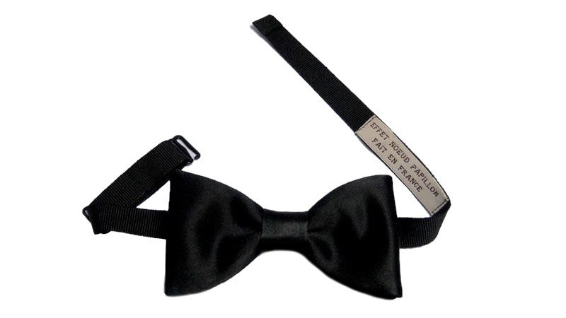 Noeud papillon noir satin - Effet Noeud Pap