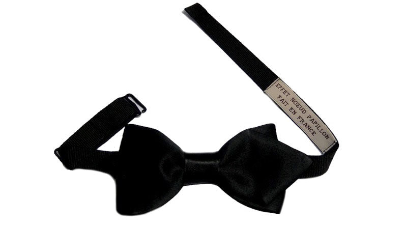 Noeud papillon noir satin - Effet Noeud Pap