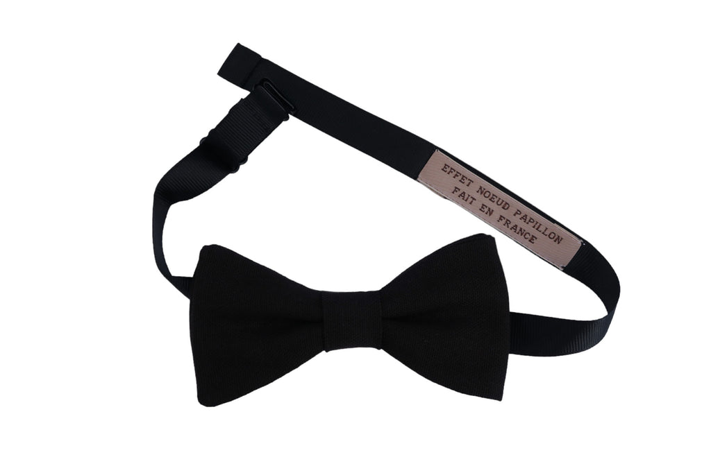Noeud papillon noir de jais - Effet Noeud Pap
